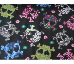 RST 45cm Jersey Totenköpfe bunt - punk